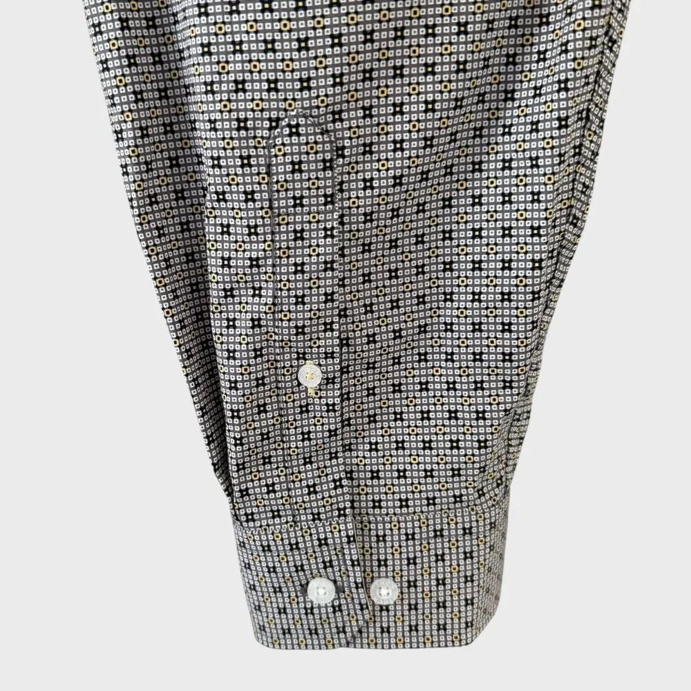 Cinch Geometric Button-Down Shirt Gray Men's Size XXL Western Cowboy Long-Sleeve